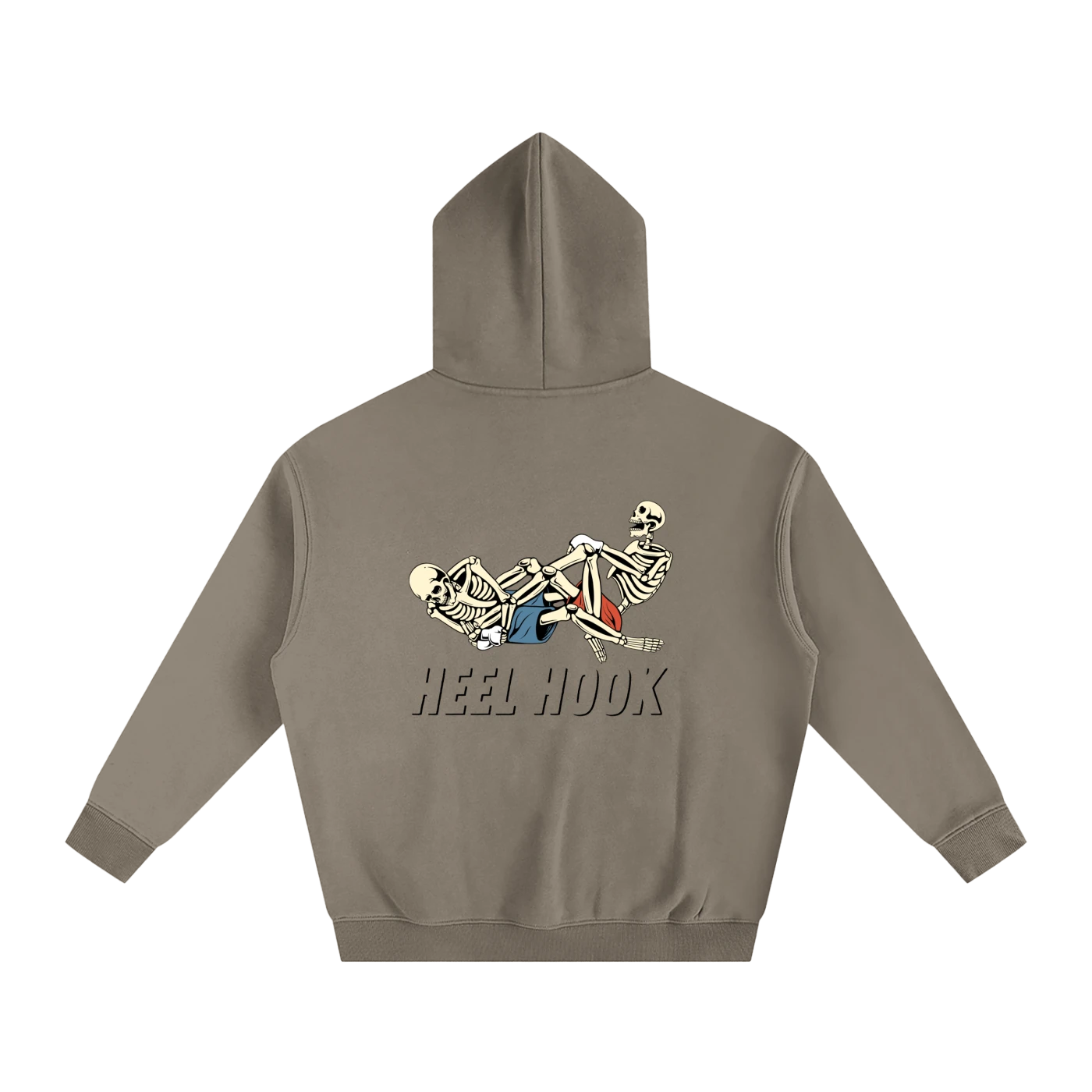 Heel Hook Black Text Hoodie - ARETE