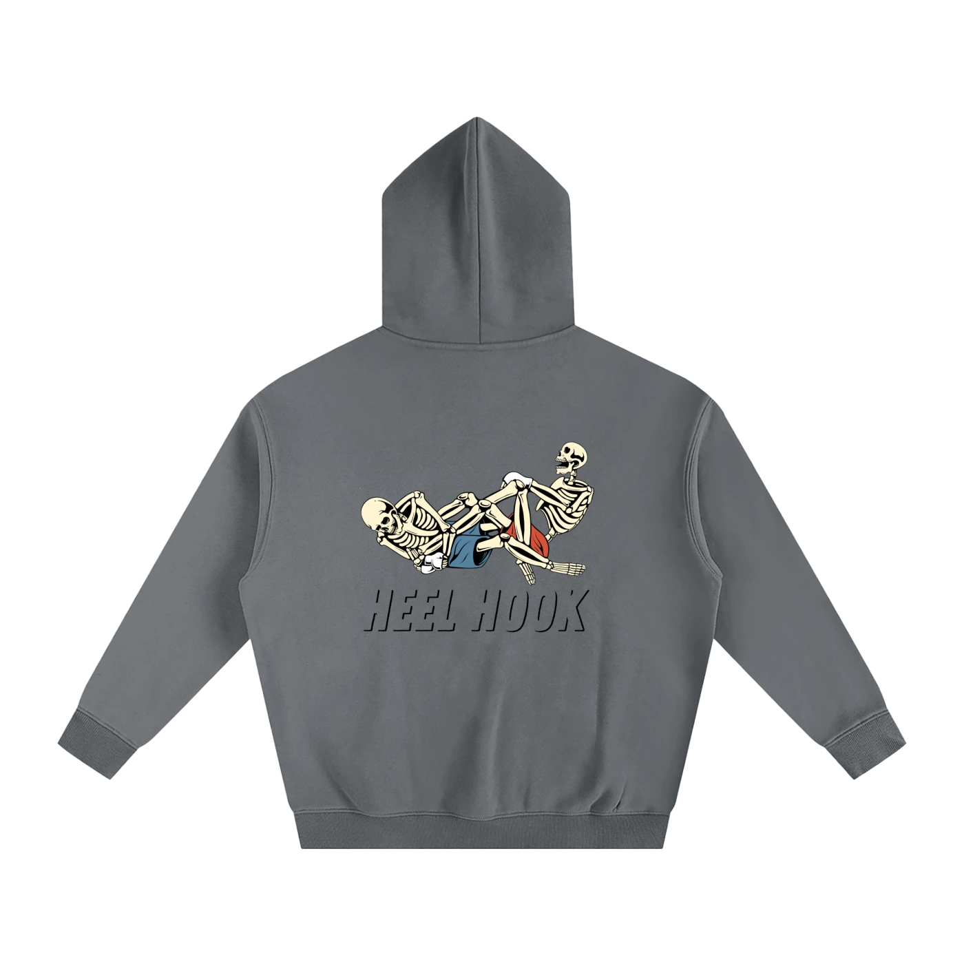 Heel Hook Black Text Hoodie - ARETE