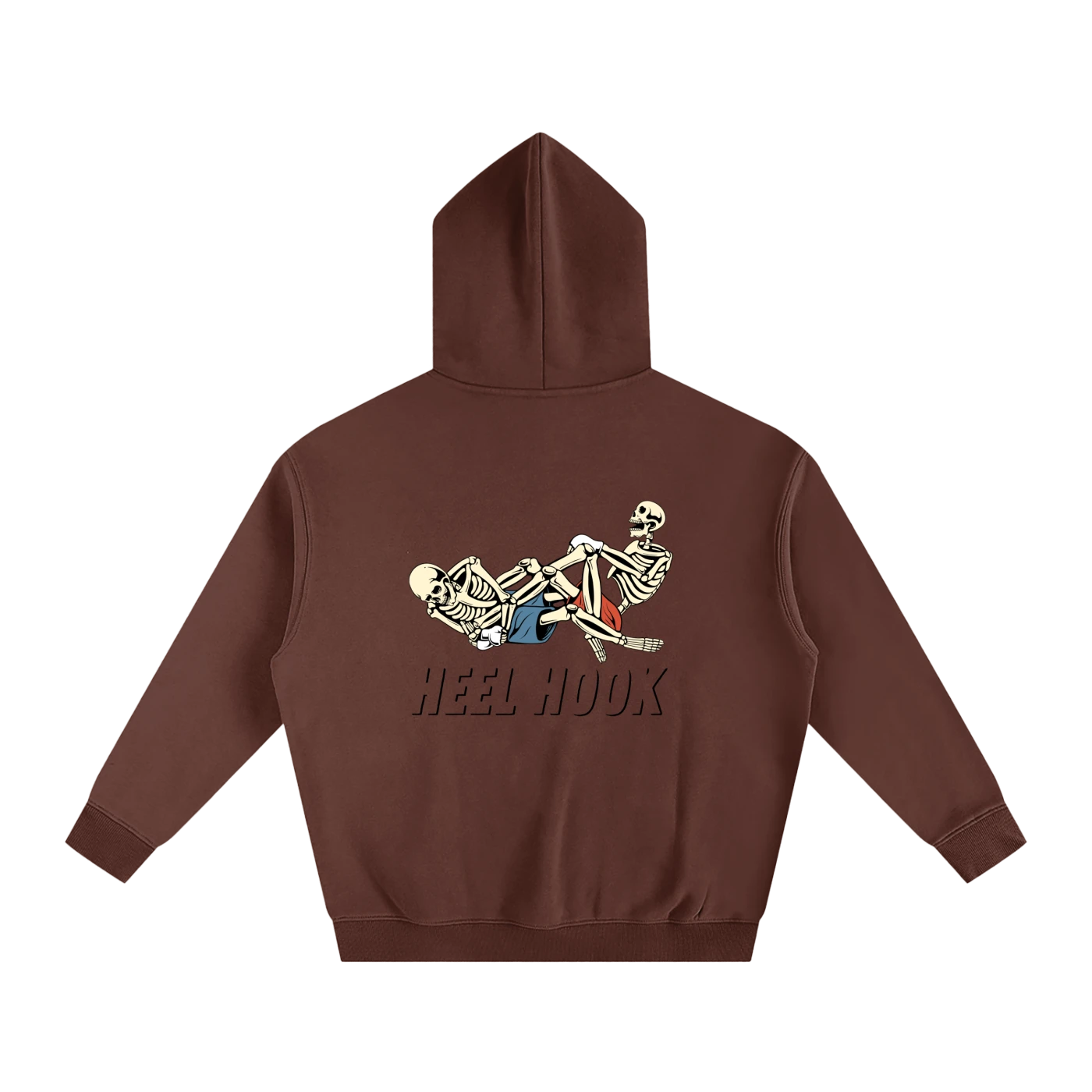 Heel Hook Black Text Hoodie - ARETE