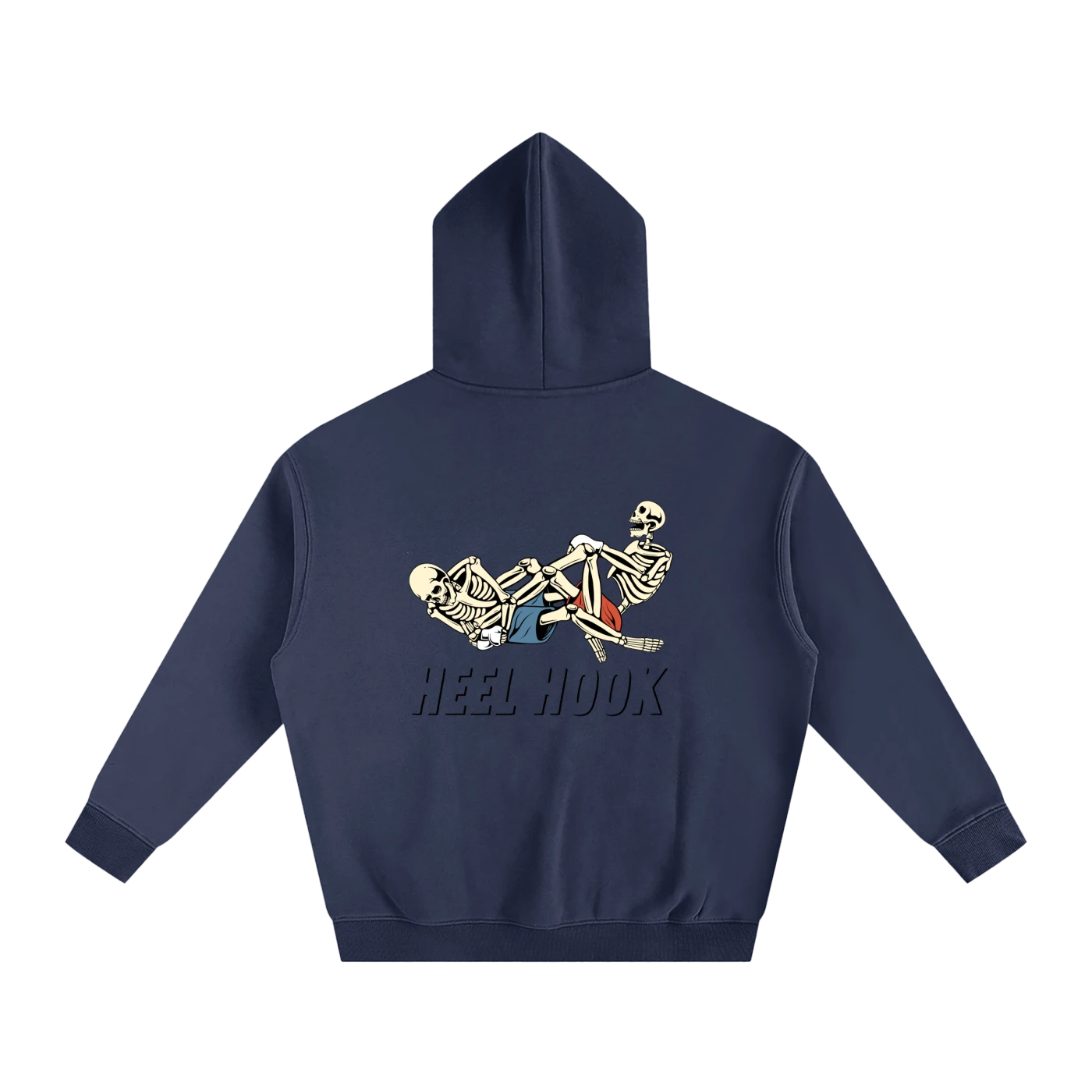 Heel Hook Black Text Hoodie - ARETE