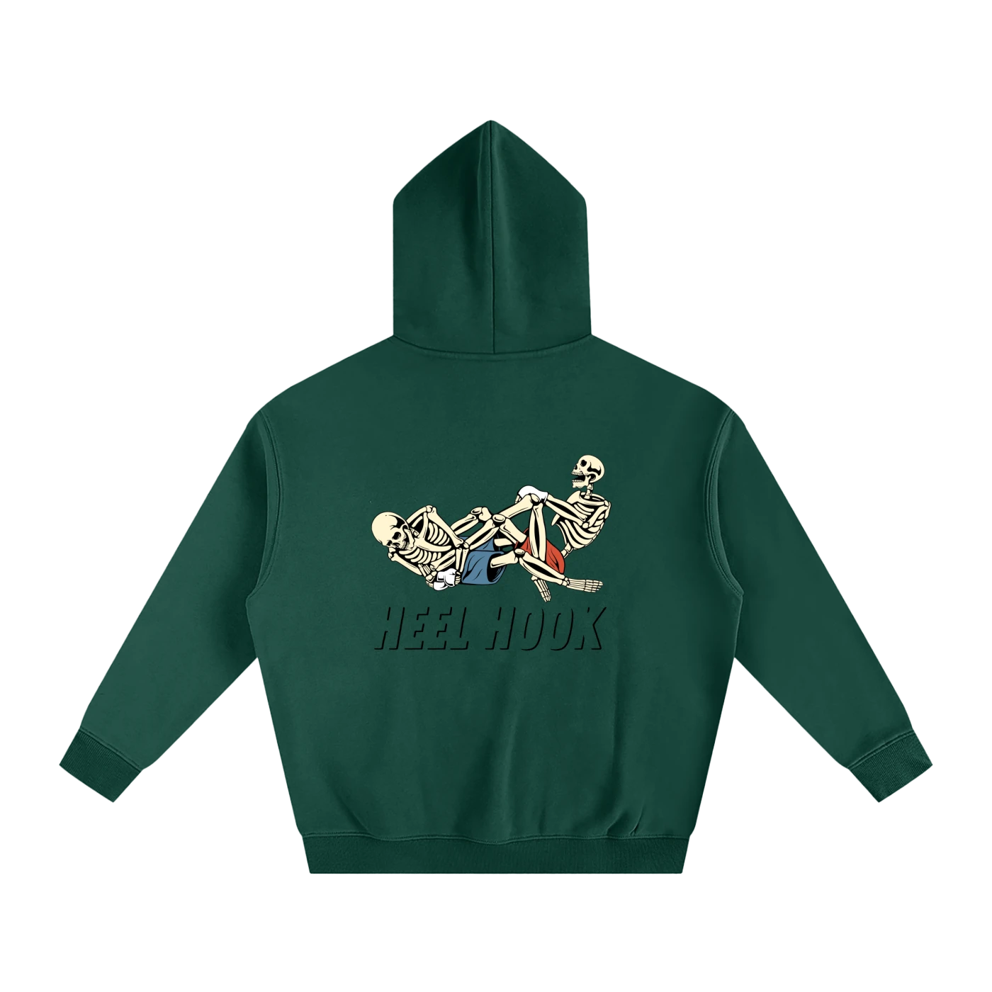 Heel Hook Black Text Hoodie - ARETE
