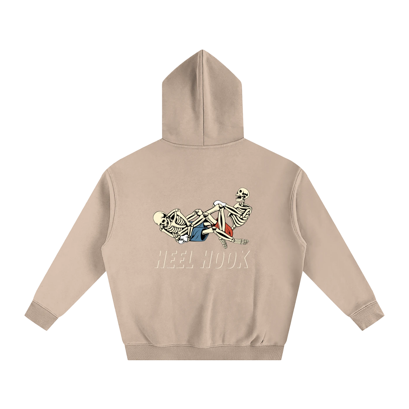 Heel Hook White Text Hoodie - ARETE