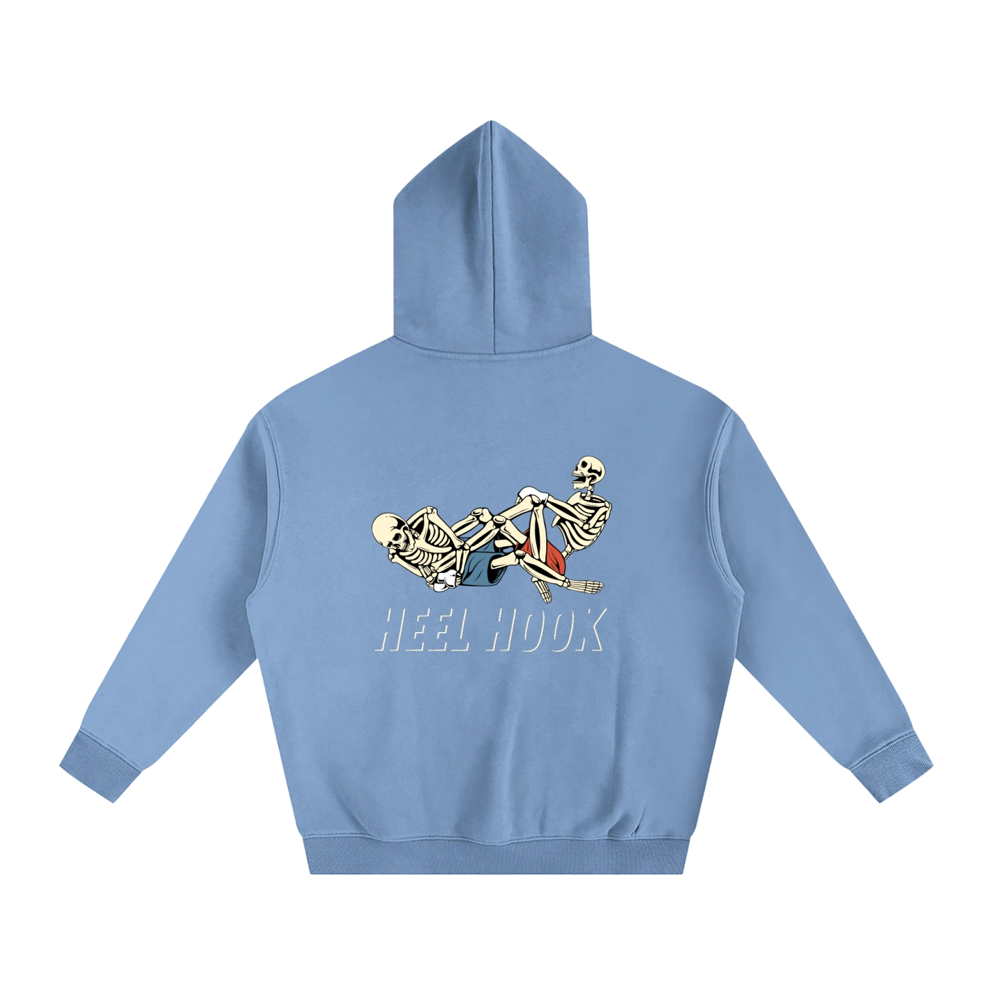 Heel Hook White Text Hoodie - ARETE