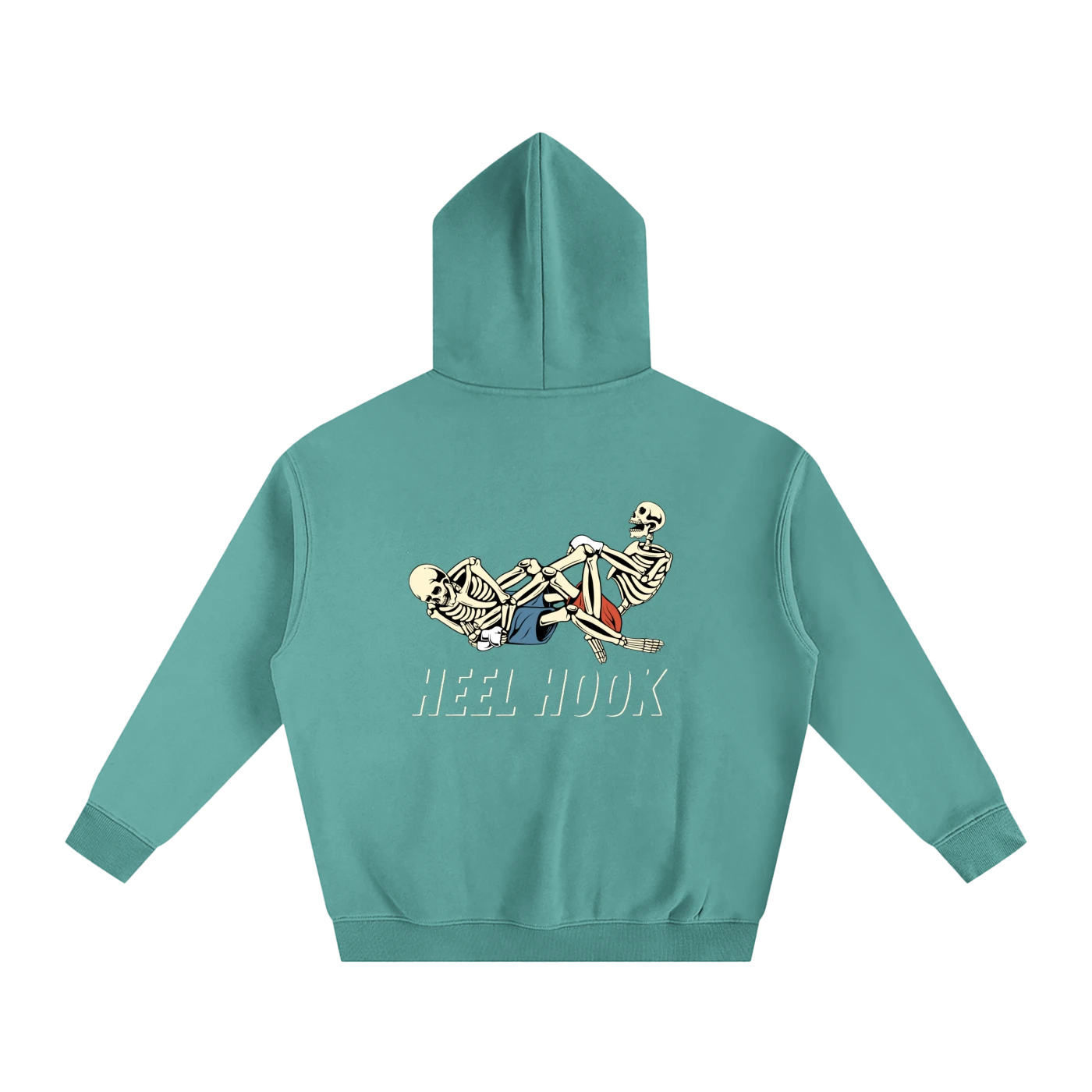 Heel Hook White Text Hoodie - ARETE