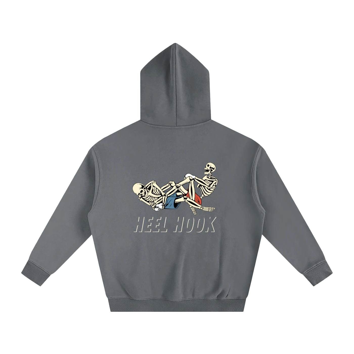 Heel Hook White Text Hoodie - ARETE