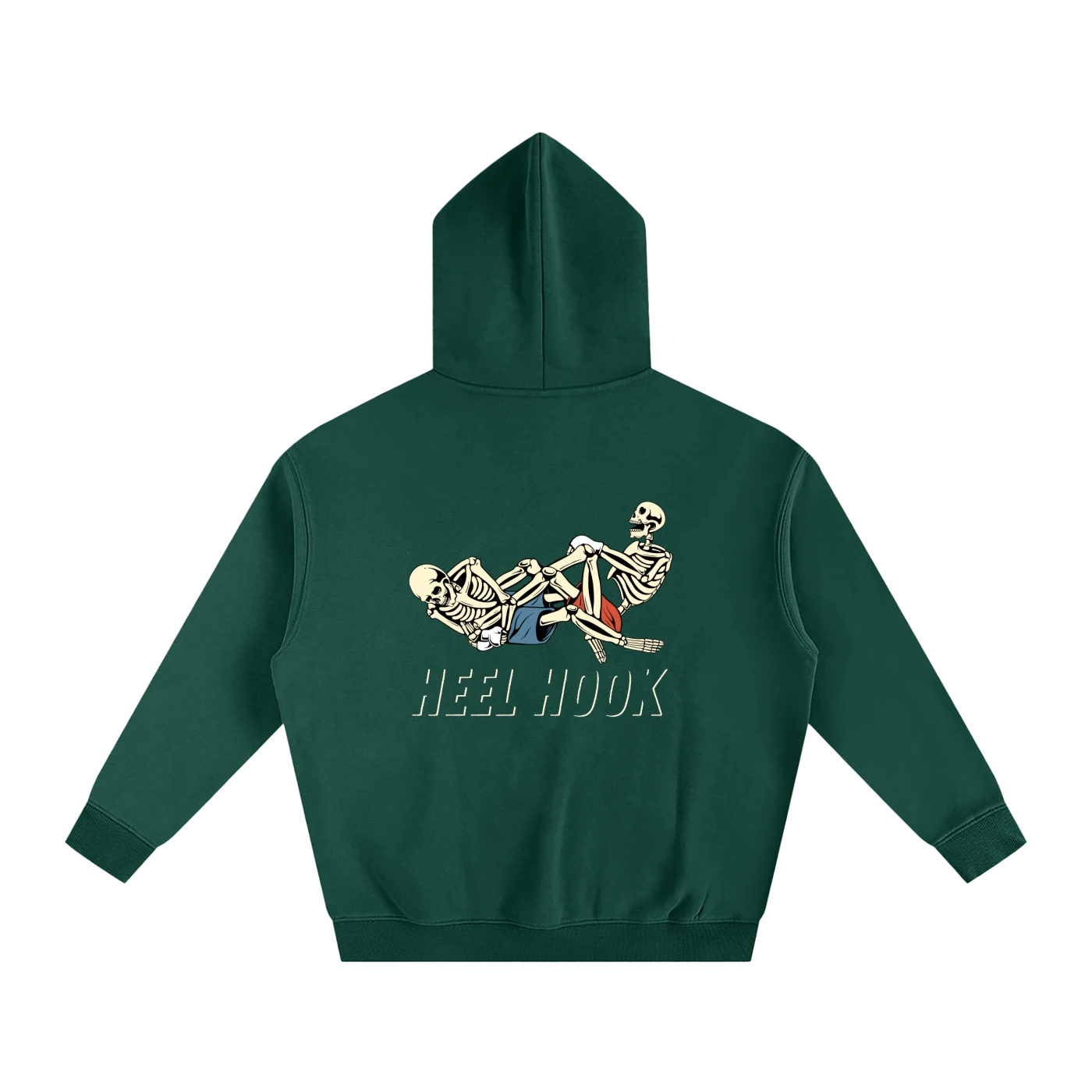 Heel Hook White Text Hoodie - ARETE