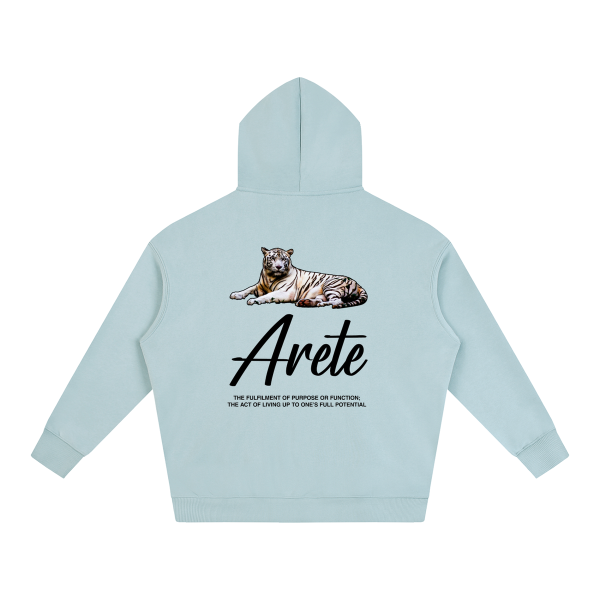 New - Signature Black Text Hoodie - ARETE