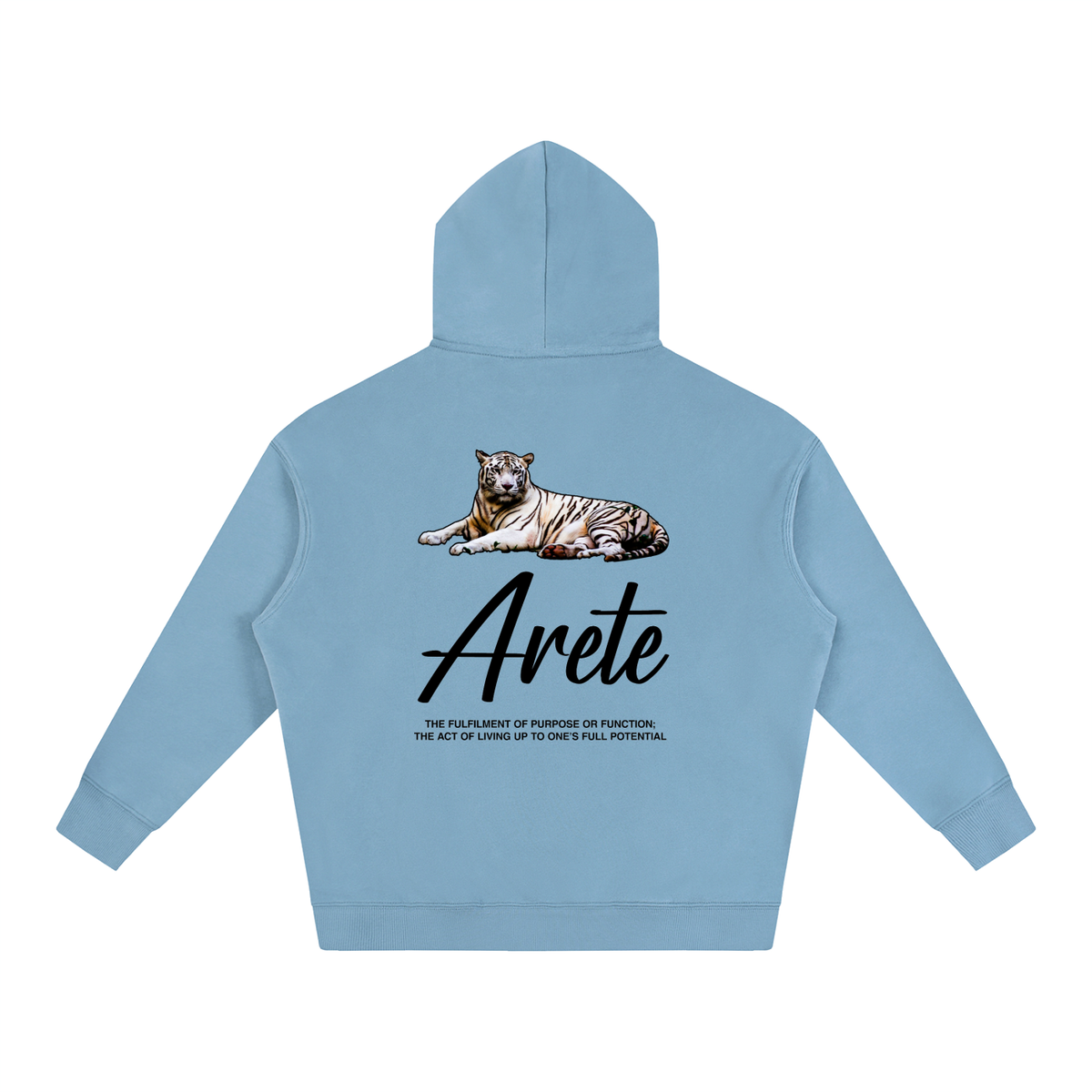 New - Signature Black Text Hoodie - ARETE