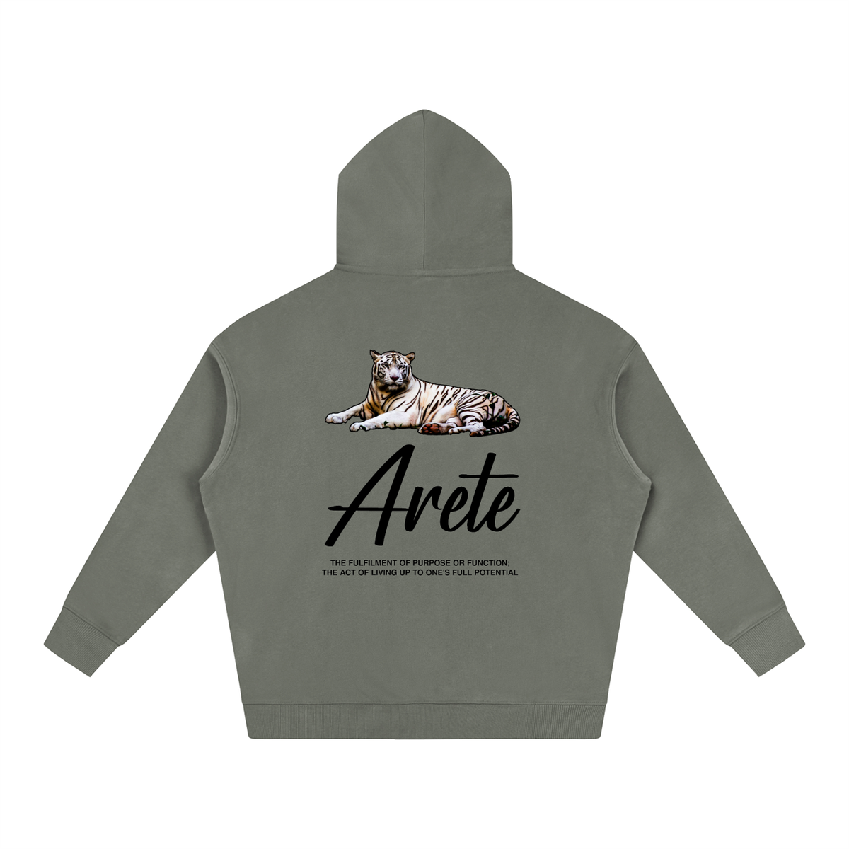 New - Signature Black Text Hoodie - ARETE