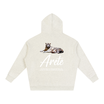 New - Signature White Text Hoodie - ARETE