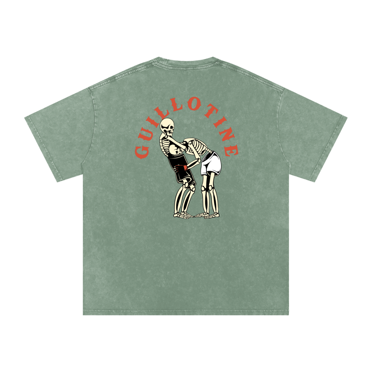 NEW - Guillotine Red Text T-Shirt - ARETE