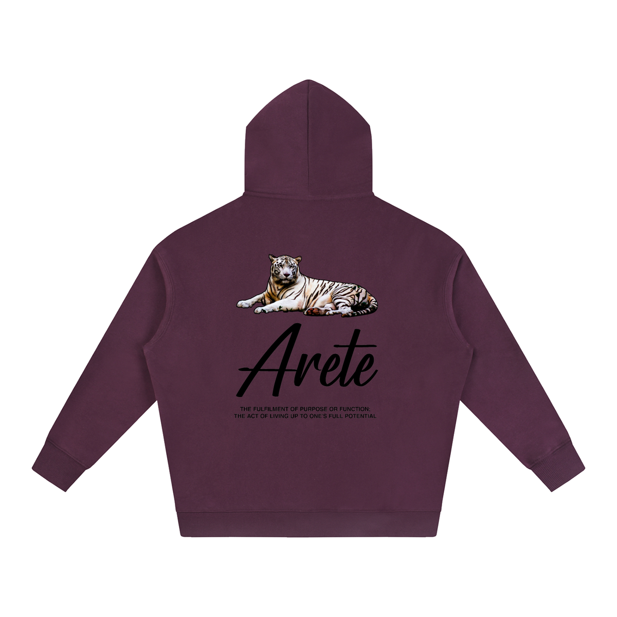 New - Signature Black Text Hoodie - ARETE