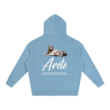 New - Signature White Text Hoodie - ARETE