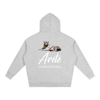 New - Signature White Text Hoodie - ARETE