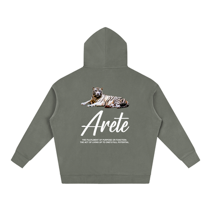 New - Signature White Text Hoodie - ARETE