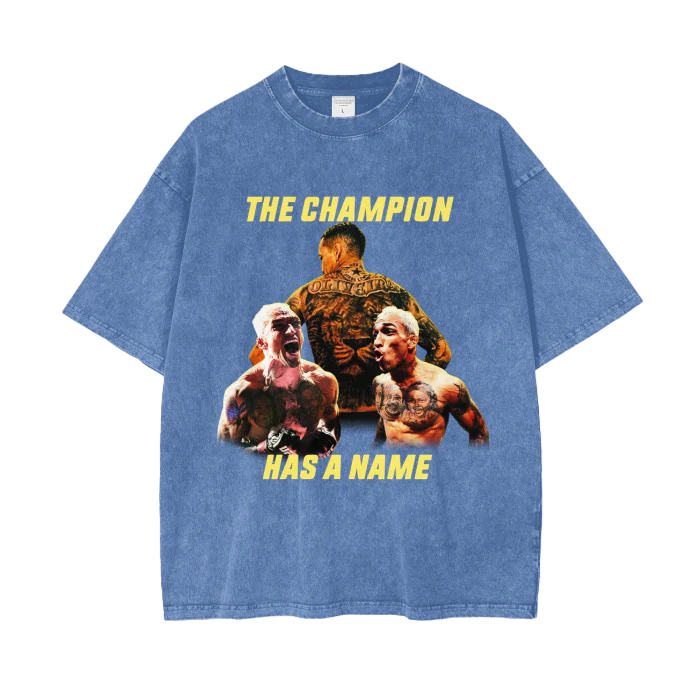 THE CHAMPION HAS A NAME yellow text T-Shirt - ARETE