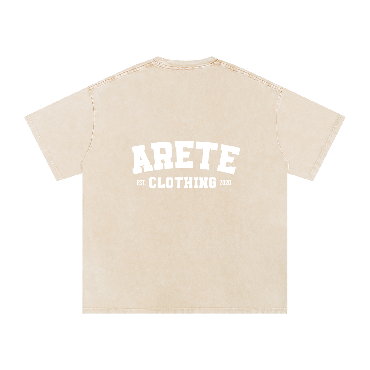 NEW - Classic White Text T-Shirt - ARETE