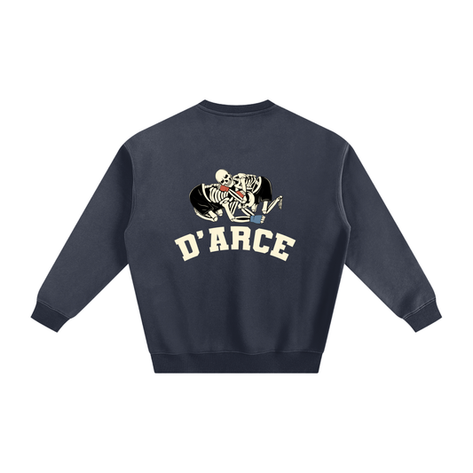 D'ARCE Choke Beige Text Sweatshirt - ARETE
