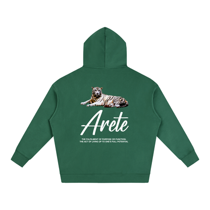 New - Signature White Text Hoodie - ARETE