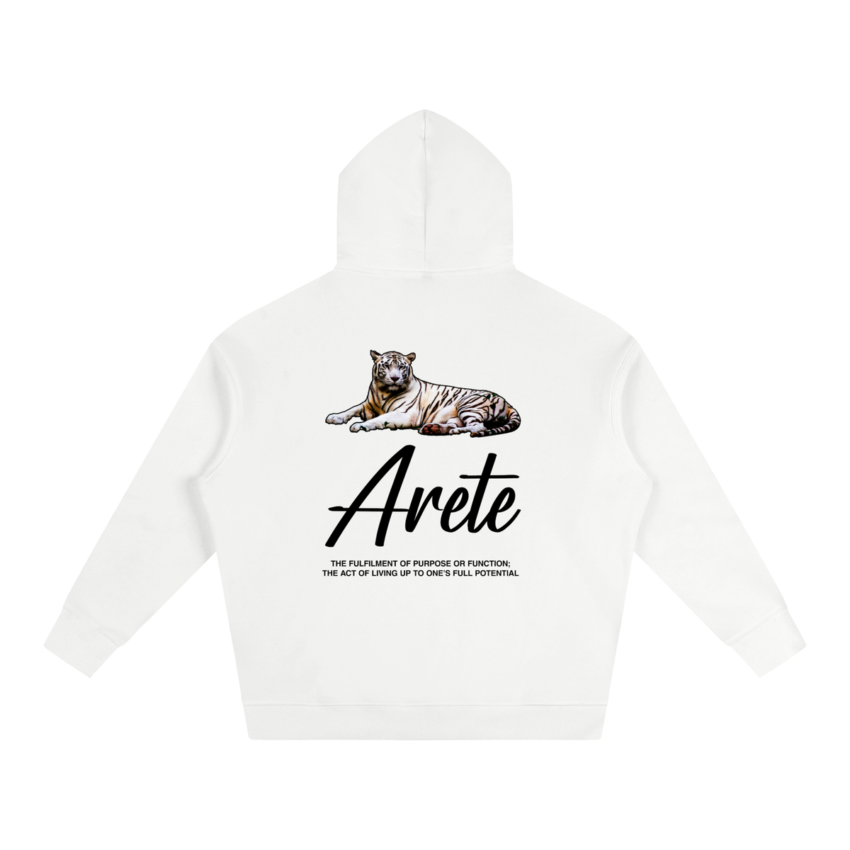 New - Signature Black Text Hoodie - ARETE