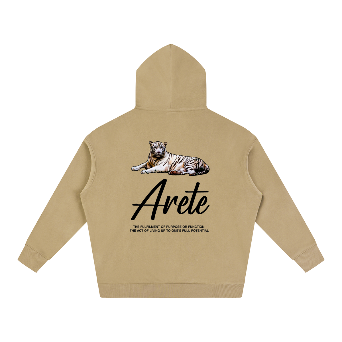 New - Signature Black Text Hoodie - ARETE