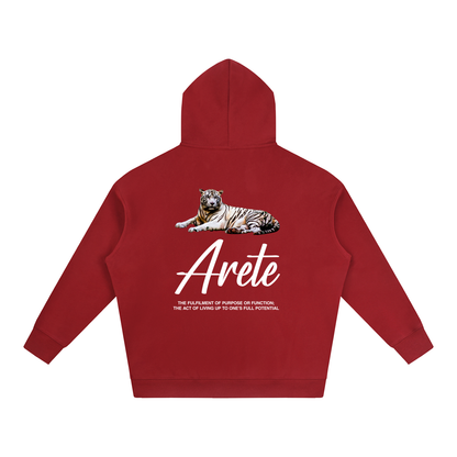 New - Signature White Text Hoodie - ARETE