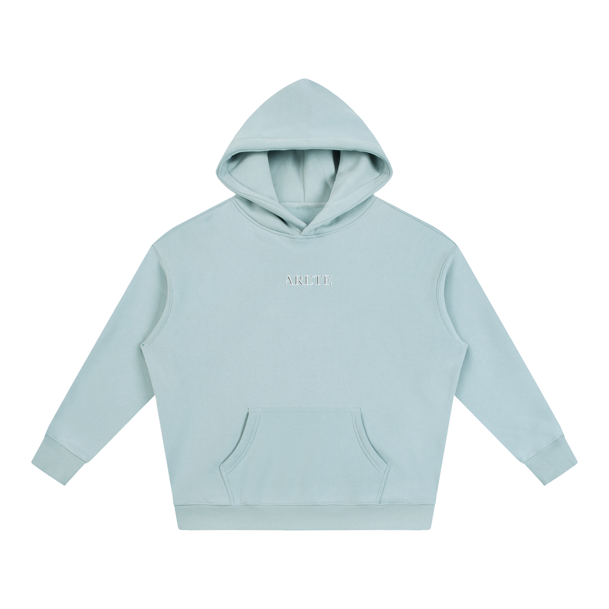 New - Signature White Text Hoodie - ARETE