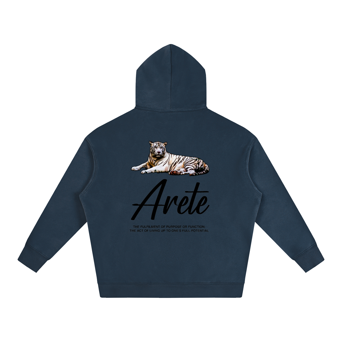 New - Signature Black Text Hoodie - ARETE