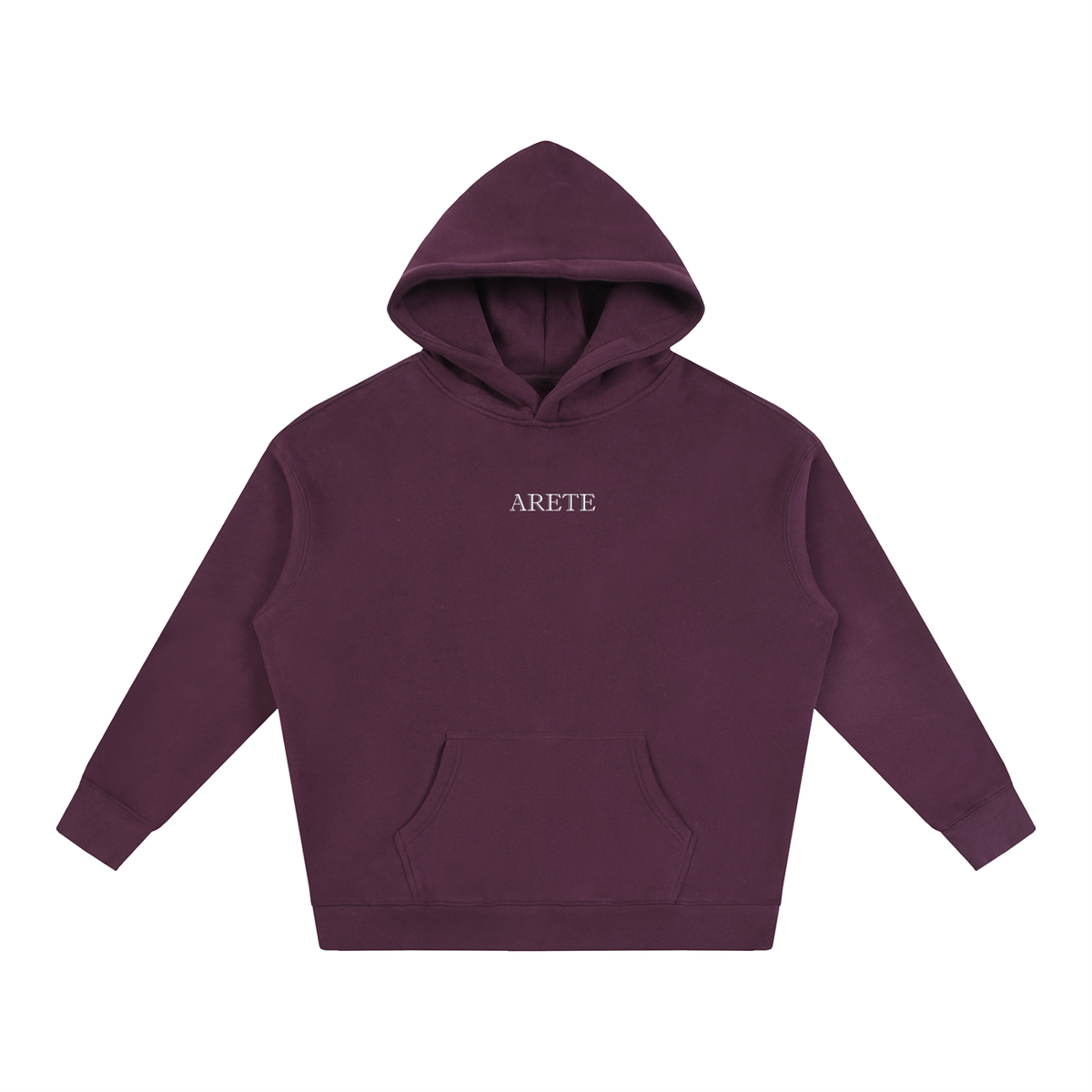 New - Signature White Text Hoodie - ARETE