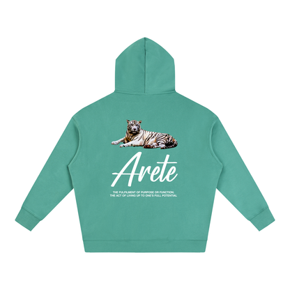 New - Signature White Text Hoodie - ARETE