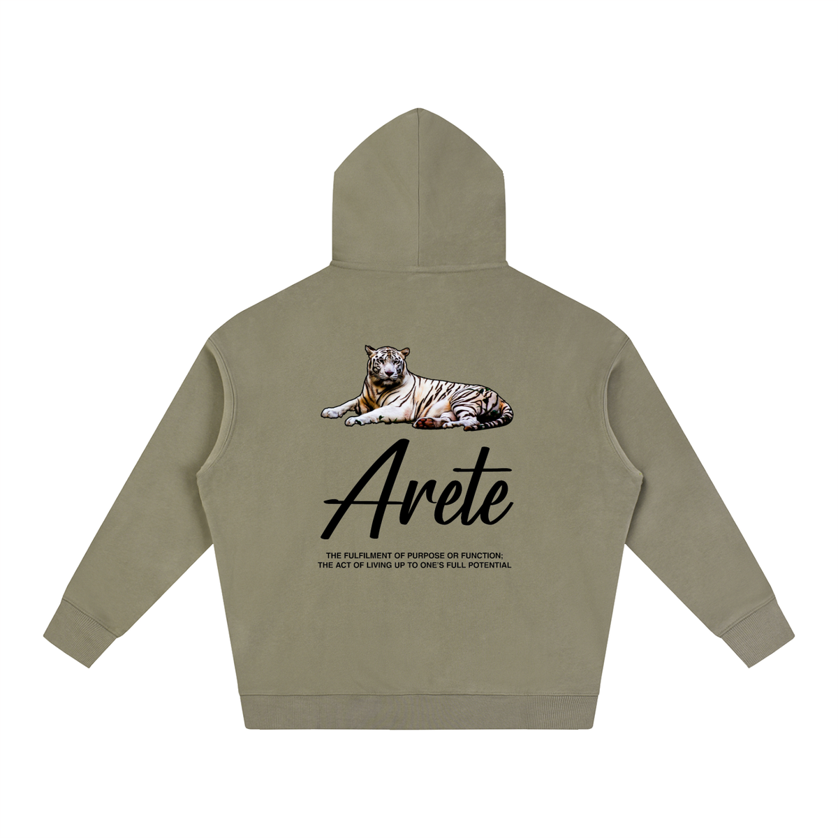 New - Signature Black Text Hoodie - ARETE
