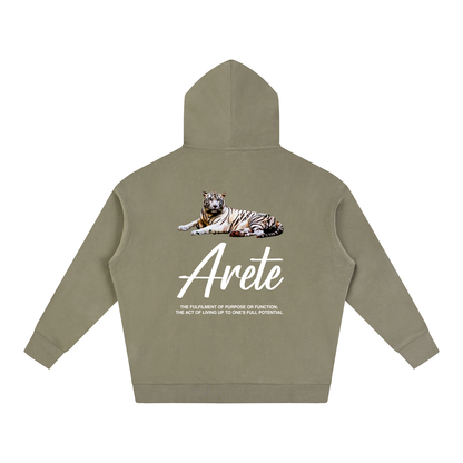 New - Signature White Text Hoodie - ARETE
