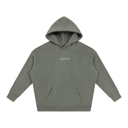 New - Signature White Text Hoodie - ARETE