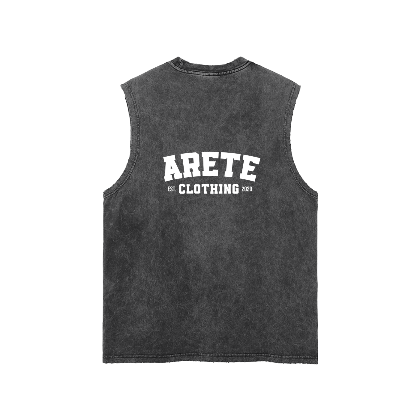 ARETE Classic White Text Tank Top - ARETE