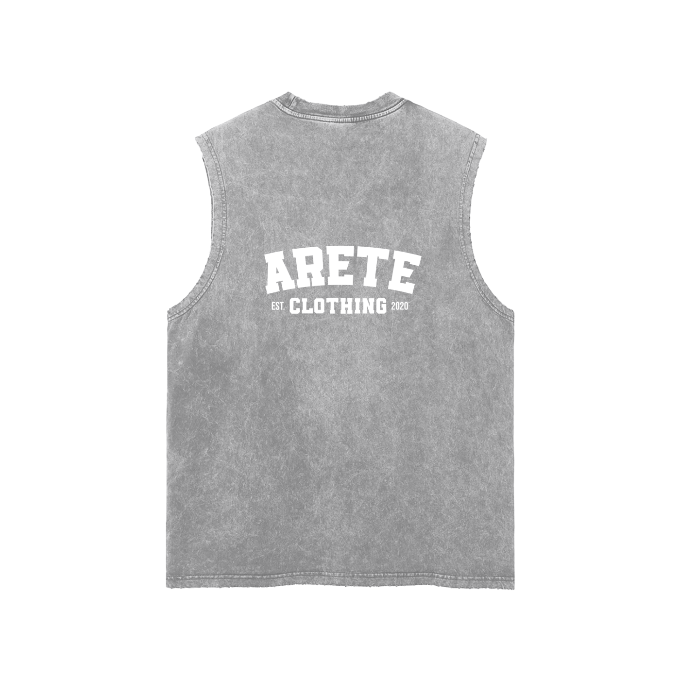 ARETE Classic White Text Tank Top - ARETE