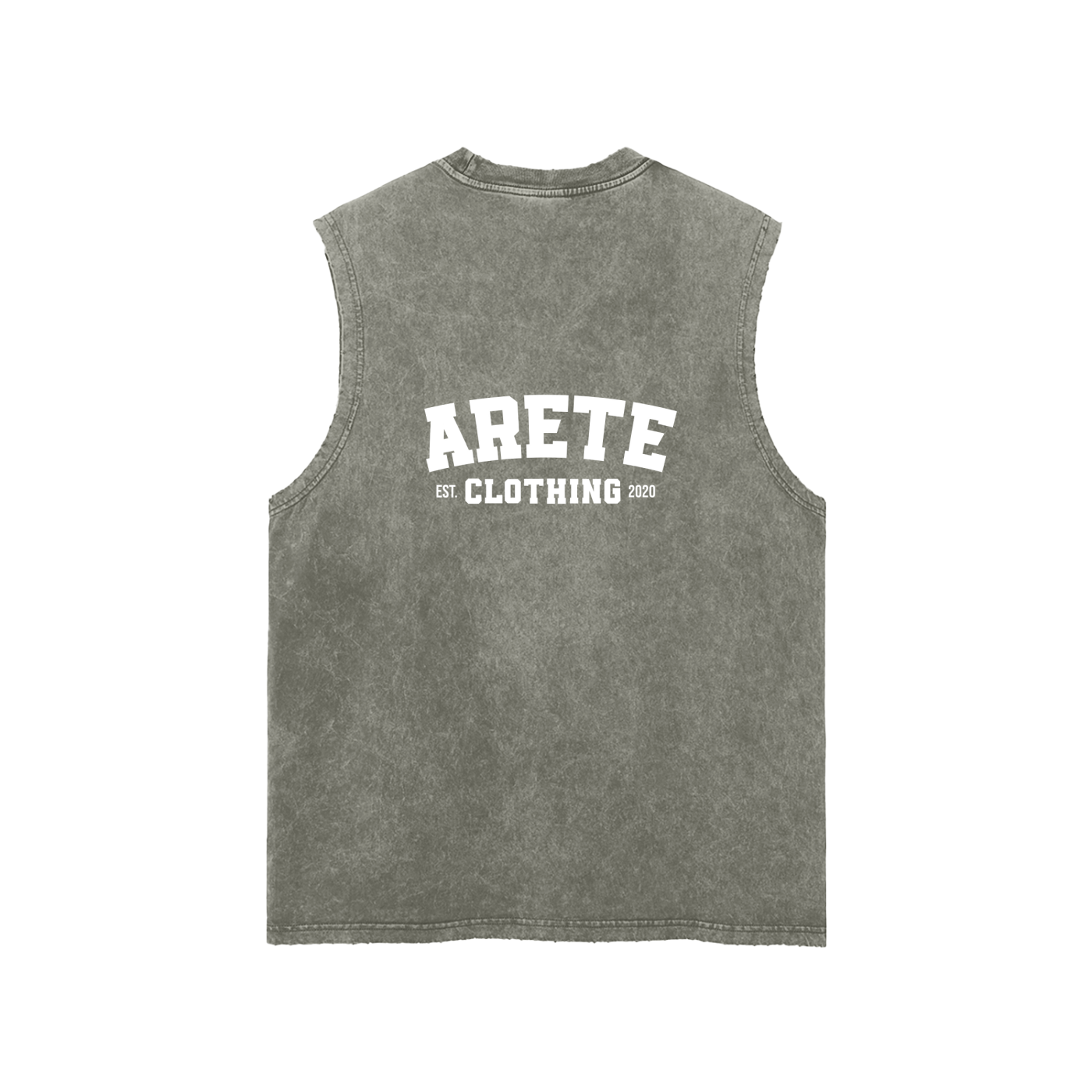 ARETE Classic White Text Tank Top - ARETE