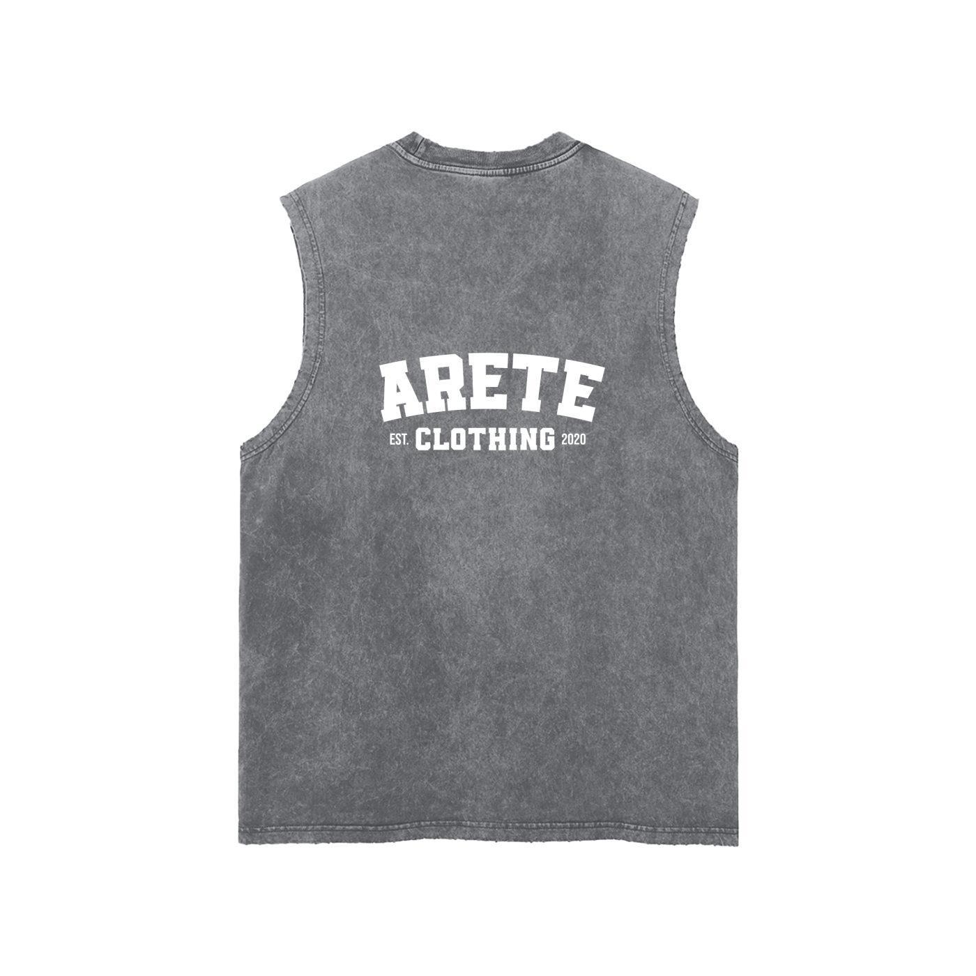 ARETE Classic White Text Tank Top - ARETE