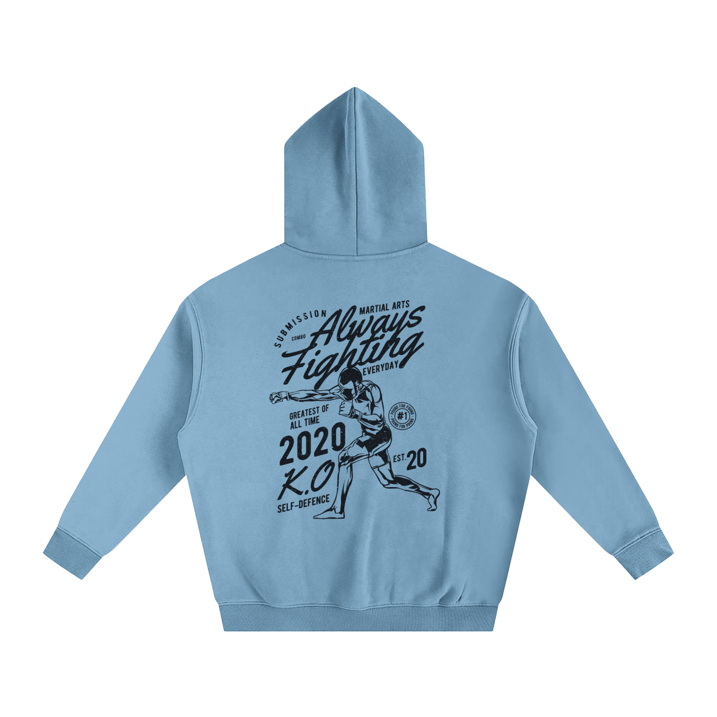 Always Fighting Black Text Hoodie - ARETE