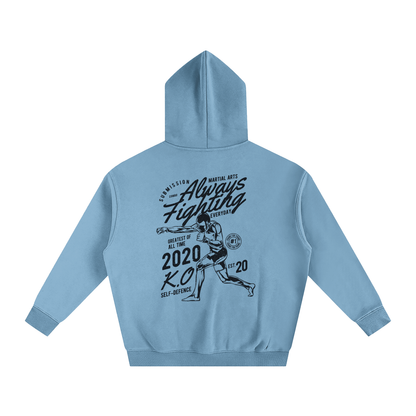 Always Fighting Black Text Hoodie - ARETE