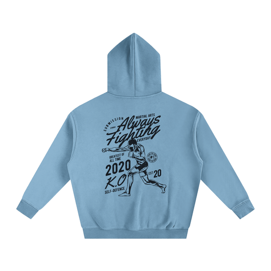 Always Fighting Black Text Hoodie - ARETE