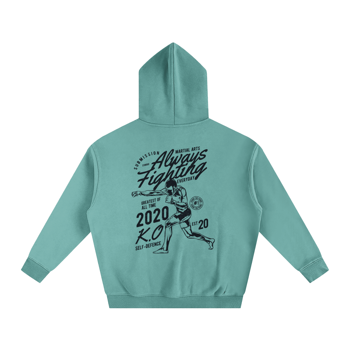 Always Fighting Black Text Hoodie - ARETE