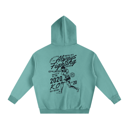 Always Fighting Black Text Hoodie - ARETE