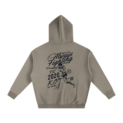 Always Fighting Black Text Hoodie - ARETE