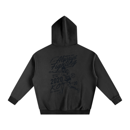 Always Fighting Black Text Hoodie - ARETE