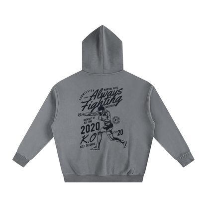Always Fighting Black Text Hoodie - ARETE