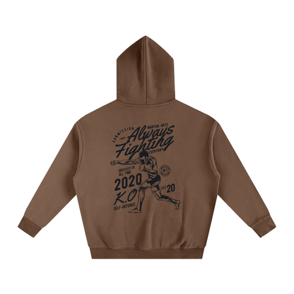 Always Fighting Black Text Hoodie - ARETE