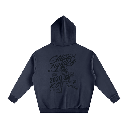 Always Fighting Black Text Hoodie - ARETE