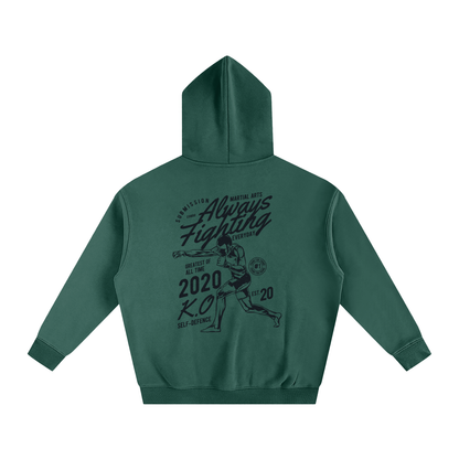 Always Fighting Black Text Hoodie - ARETE