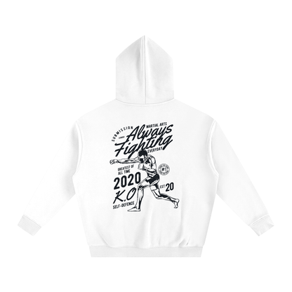 Always Fighting Black Text Hoodie - ARETE