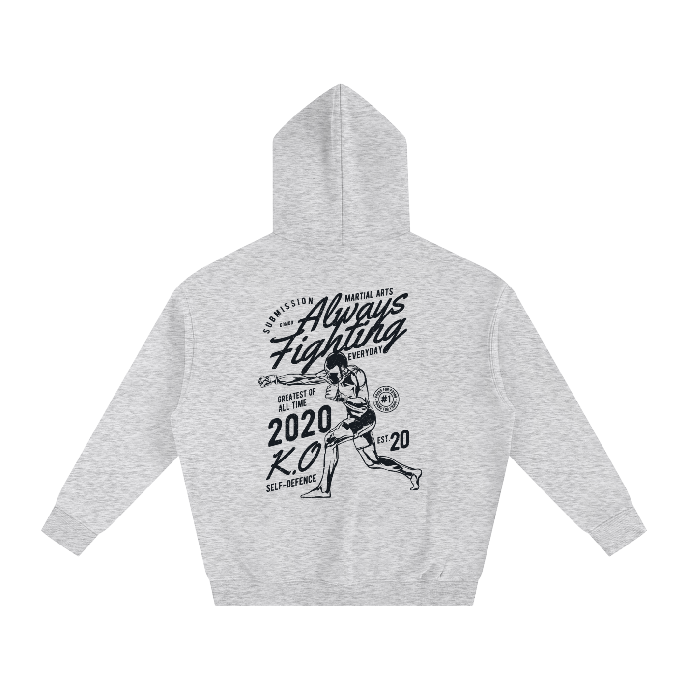 Always Fighting Black Text Hoodie - ARETE
